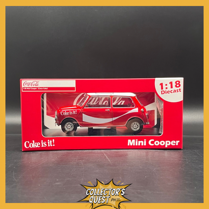 (IN STOCK) COKE079 Tiny Mini Cooper Coca Cola 1/18 Scale Diecast Vehicle