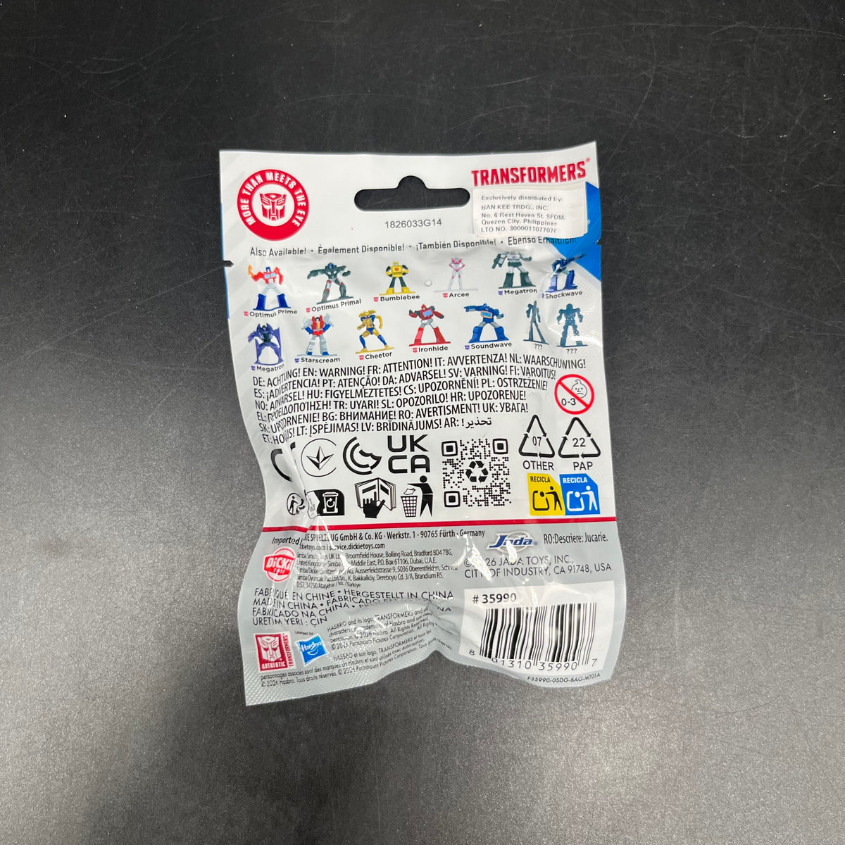 (IN STOCK) 35990 Jada Toys Nano Transformers Metal Figs Blind Bag Series 1