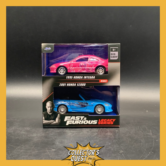 (IN STOCK) 35395 Jada Toys 1:32 Fast & Furious Legacy Twin Pack – Honda S2000 & Honda S2000 Diecast Vehicle
