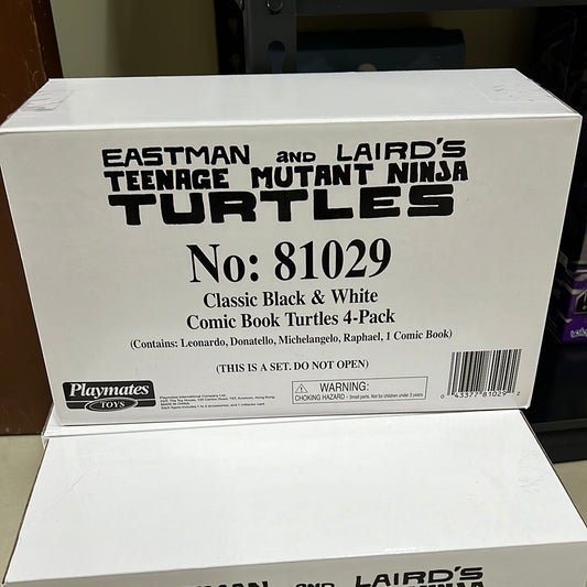 (IN STOCK) Playmates TMNT Classic Black & White Edition 4 Pack Figure