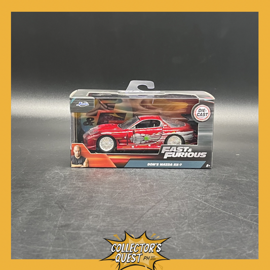 (IN STOCK) 35400 Jada Toys Fast & Furious 1:32 1993 Dom's Mazda RX-7 Die Cast Vehicle