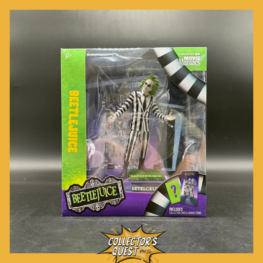 (IN STOCK) Mcfarlane Toys Movie Maniacs Beetlejuice Black & White Tuxedo Posed Statue