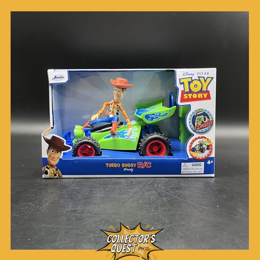 (IN STOCK) Jada Toys 1:24 Scale Disney Pixar Toy Story 4 Turbo Buggy with Woody Radio Control Vehicle