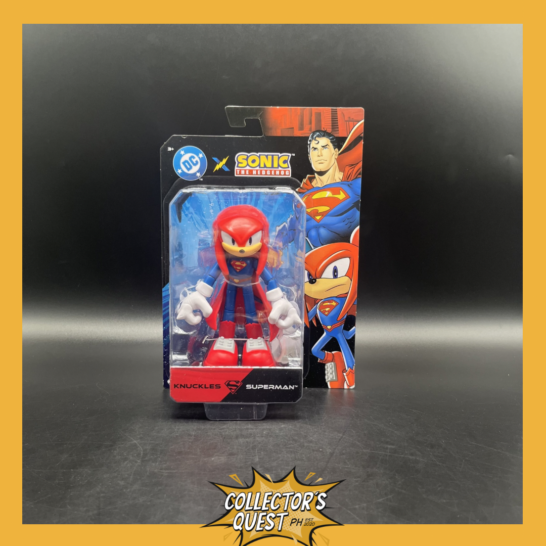 (IN STOCK) Jakks Pacific Sonic the Hedgehog x DC Comics Knuckles as Superman 5-inch Action Figure