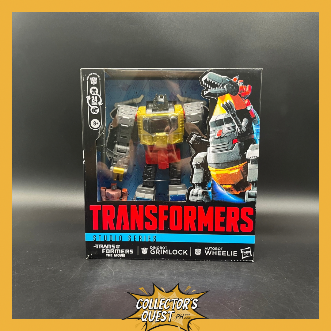 (IN STOCK) Transformers Studio Series The Movie 86 Dinobot Grimlock & Autobot Wheelie Action Figure