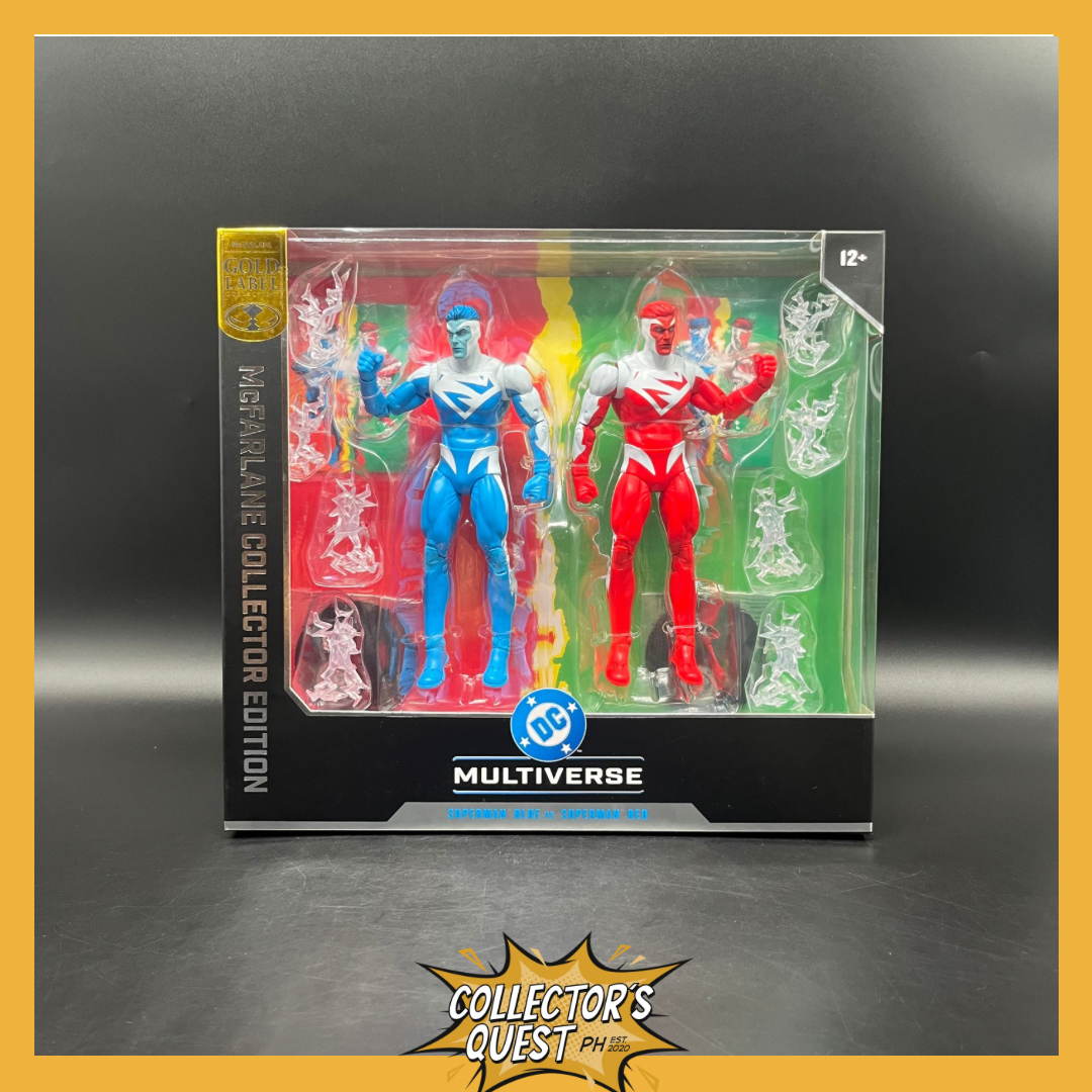 (IN STOCK) Mcfarlane DC Collector's Edition - Superman Red vs Superman Blue (Gold Label) 2-pack Action Figure