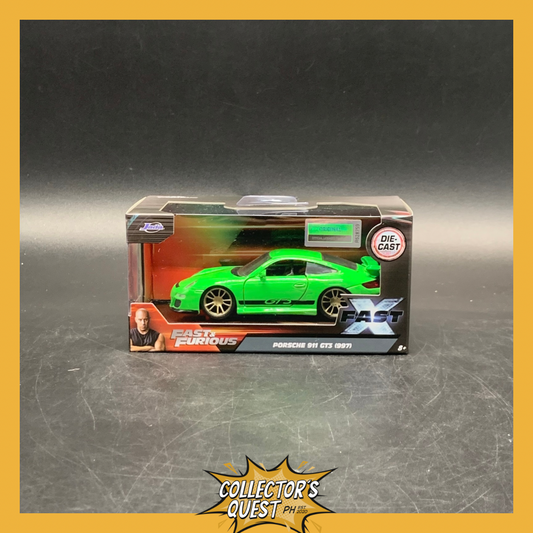 (IN STOCK) Jada Toys 1:32 Fast & Furious Porsche 911 GT3 RS 997-Green Diecast Vehicle