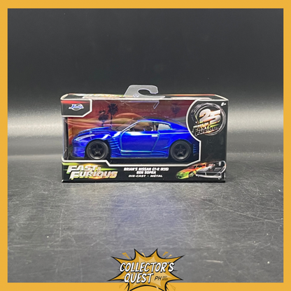 (IN STOCK) 98270 JADA Toys Fast & Furious Brian's Nissan GT-R (RS35) Ben Sopra 1/32 Scale Diecast Vehicle