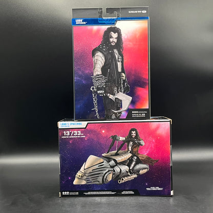 (IN STOCK) Mcfarlane Toys DC Theatrical Edition Supergirl The Movie 2026 Jason Momoa Lobo  & Lobo's Spacehog Vehicle & Action Figure SET of 2
