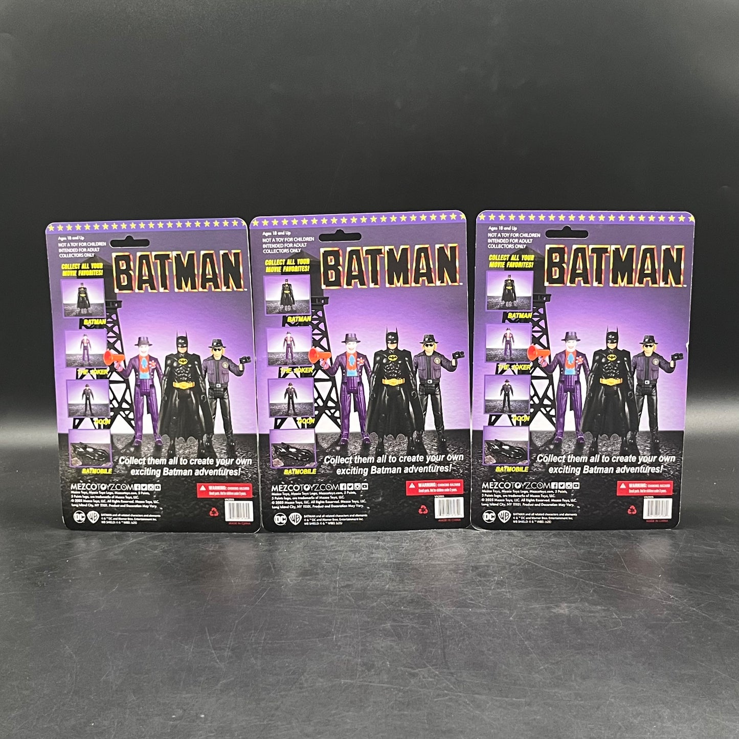 (IN STOCK) Mezco 5 points 1989 Batman (Batman, Joker, Joker Goon) Set of 3