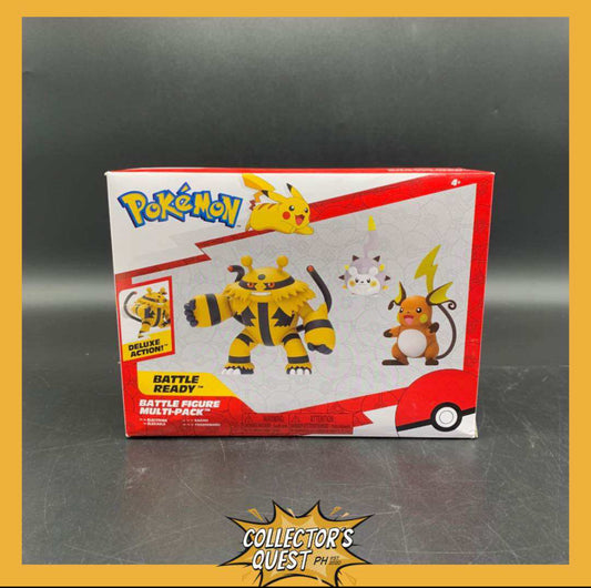 (IN STOCK) Pokemon Jazwares Wicked Cool Toys Togedemaru, Raichu, & Electivire Battle Pack Action Figure Set