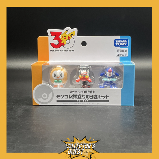 (IN STOCK) 98676 Takara Tomy Pokemon 30 Years Anniversary Moncolle Starters Alola Set Of 3