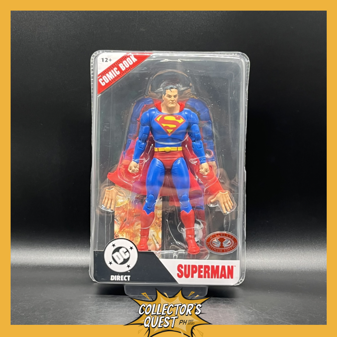 (IN STOCK) Mcfarlane DC Direct Page Punchers Superman (Justice) Platinum Chase Action Figure