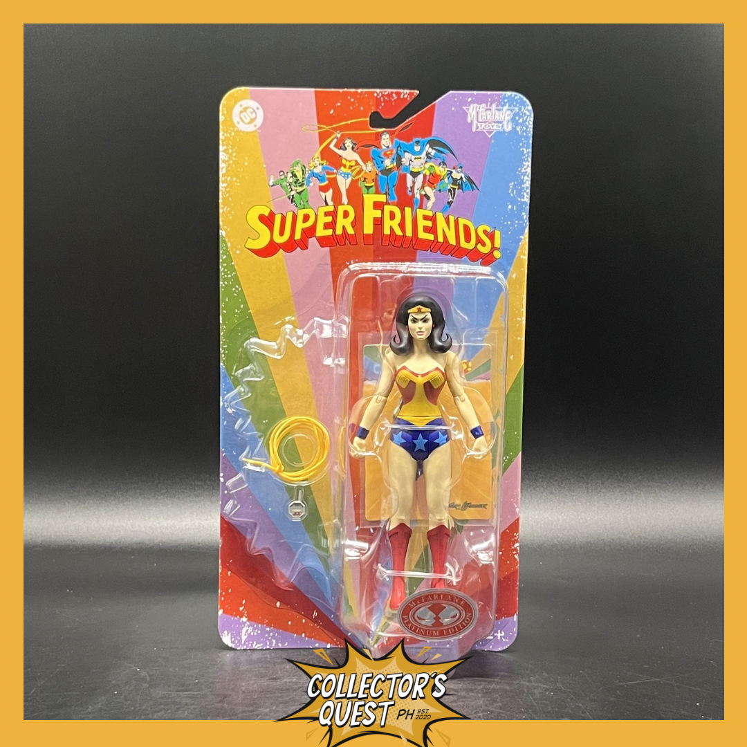 (IN STOCK) Mcfarlane  Toys DC Retro Carded Super Friends Platinum Wonder Woman  Action Figure