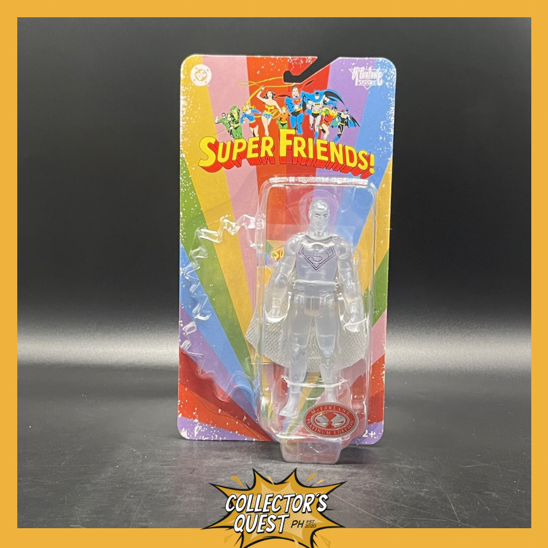 (IN STOCK) Mcfarlane  Toys DC Retro Carded Super Friends Superman Crystallized  Action Figure
