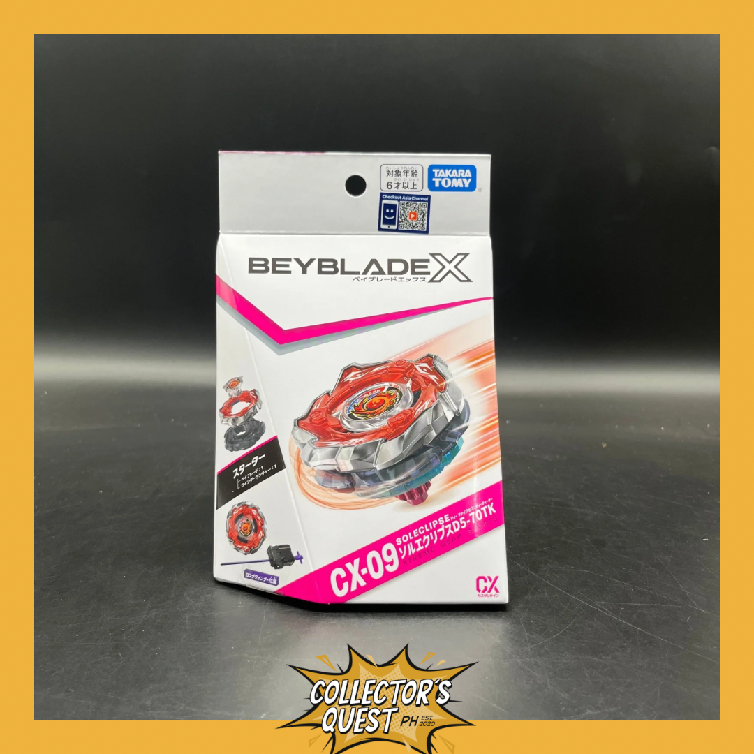(IN STOCK) Takara Tomy Beyblade X CX-09 Starter Sol Eclipse D5-70TK