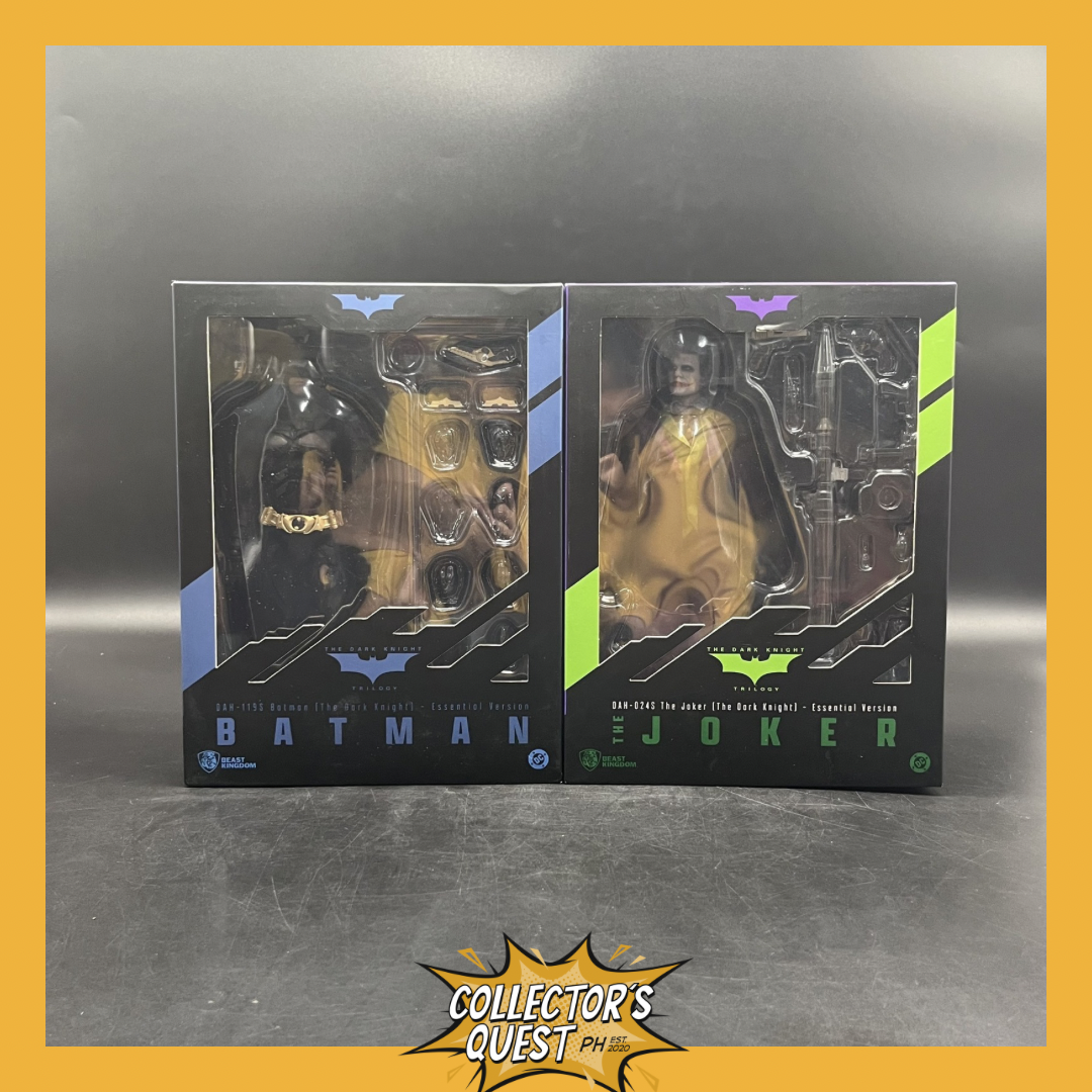 (IN STOCK) Beast Kingdom The Dark Knight Trilogy DAH-024S The Joker (The Dark Knight) & DAH-119S Batman (The Dark Knight) Essential Version Action Figure SET OF 2