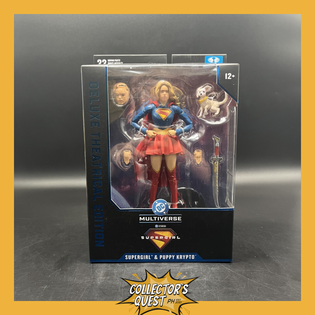 (IN STOCK) Mcfarlane DC Deluxe 7in- Supergirl and Puppy Krypto (Supergirl Movie) Action Figure