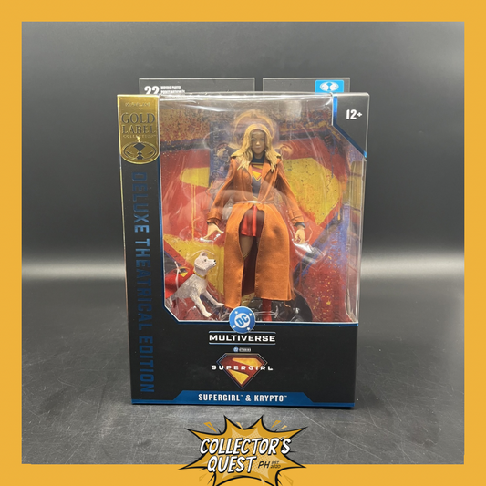(IN STOCK) Mcfarlane DC Deluxe Theatrical 7in- Supergirl and Krypto (Superman Movie 2025)(Gold Label) Action Figure
