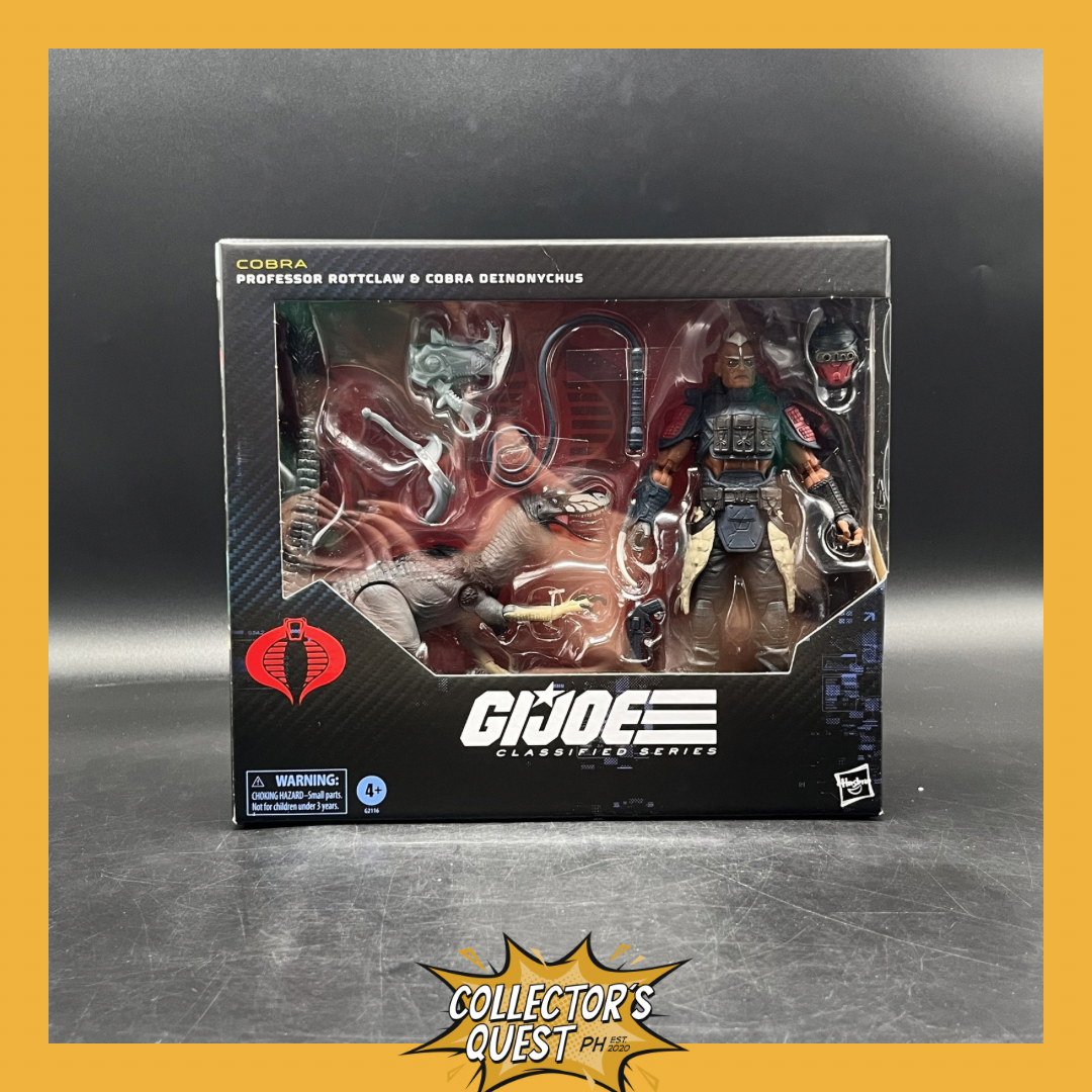 (IN STOCK) GI Joe Professor Rottclaw & Cobra Deinonychus Action Figure