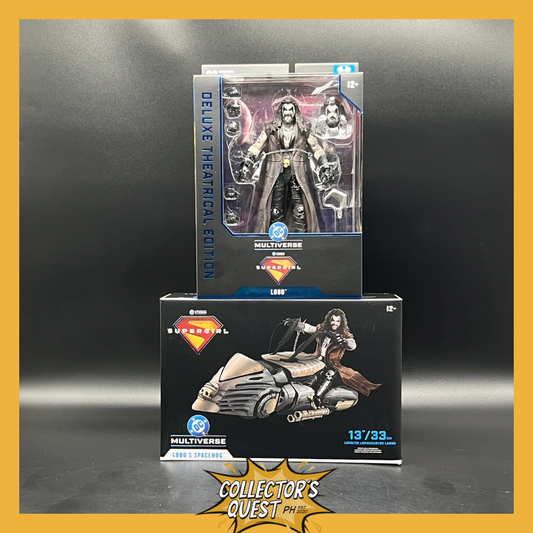 (IN STOCK) Mcfarlane Toys DC Theatrical Edition Supergirl The Movie 2026 Jason Momoa Lobo  & Lobo's Spacehog Vehicle & Action Figure SET of 2