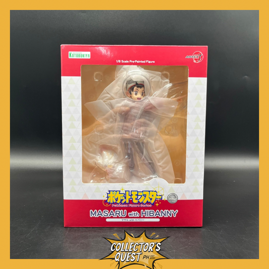 (IN STOCK) Kotubukiya Pokemon Masaru with Hibany (Victor with Scorbunny) ArtFX J Statue