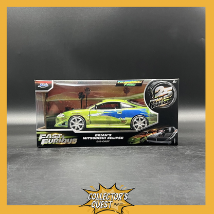 (IN STOCK) 36817 JADA Toys Fast & Furious 1/24 Scale 1995 Mitsubishi Eclipse Diecast Vehicle
