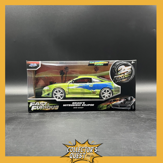 (IN STOCK) 36817 JADA Toys Fast & Furious 1/24 Scale 1995 Mitsubishi Eclipse Diecast Vehicle