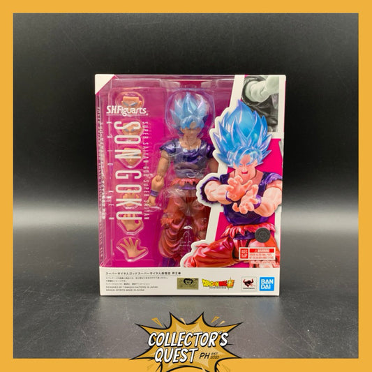 (IN STOCK) SHFiguarts DragonBall Z Super Saiyan God Son Goku Kaio Ken Vjump Limited 30th Anniversary Figure