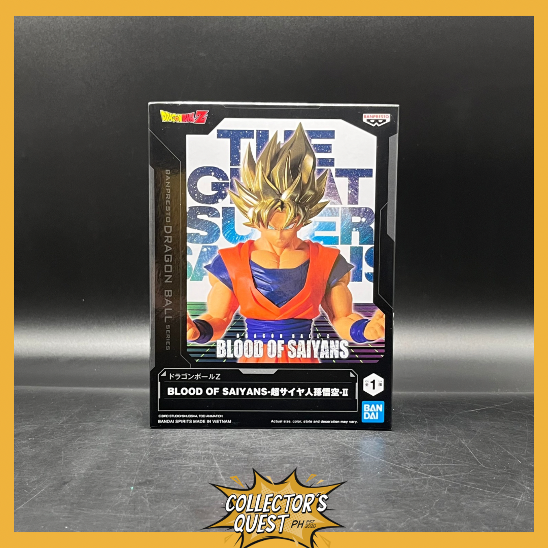(IN STOCK) Banpresto Dragon Ball Z Blood of Saiyans- Super Saiyan Son Goku- II Figure
