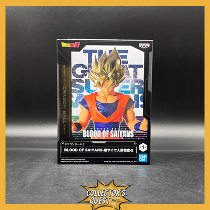 (IN STOCK) Banpresto Dragon Ball Z Blood of Saiyans- Super Saiyan Son Goku- II Figure