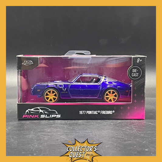 (IN STOCK) 36431 Jada Toys 1:32 Scale Pinks Slips 1977 Pontiac Firebird Diecast Vehicle