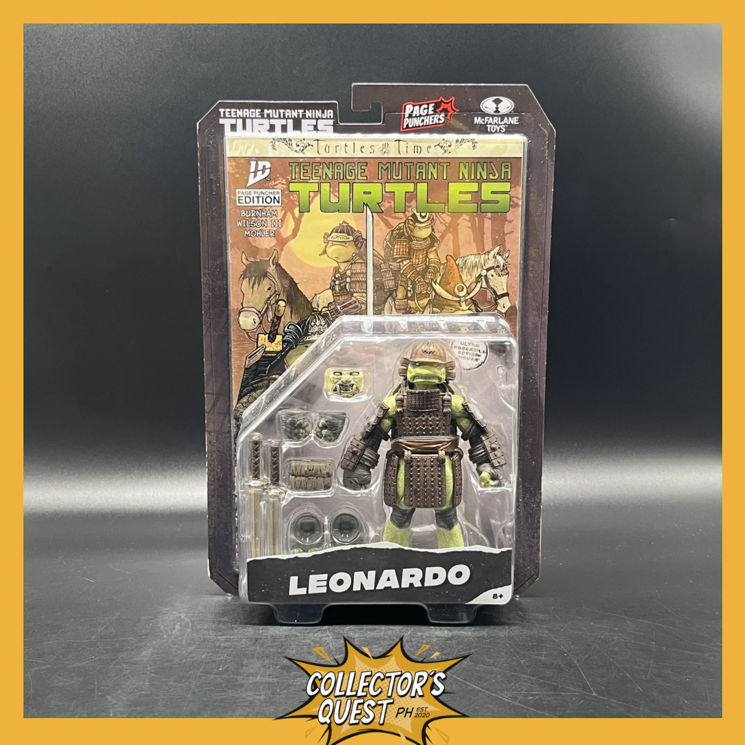 (IN STOCK) Mcfarlane TMNT Teenage Mutant Ninja Turtles Turtles in Time Leonardo Action Figure with Comic
