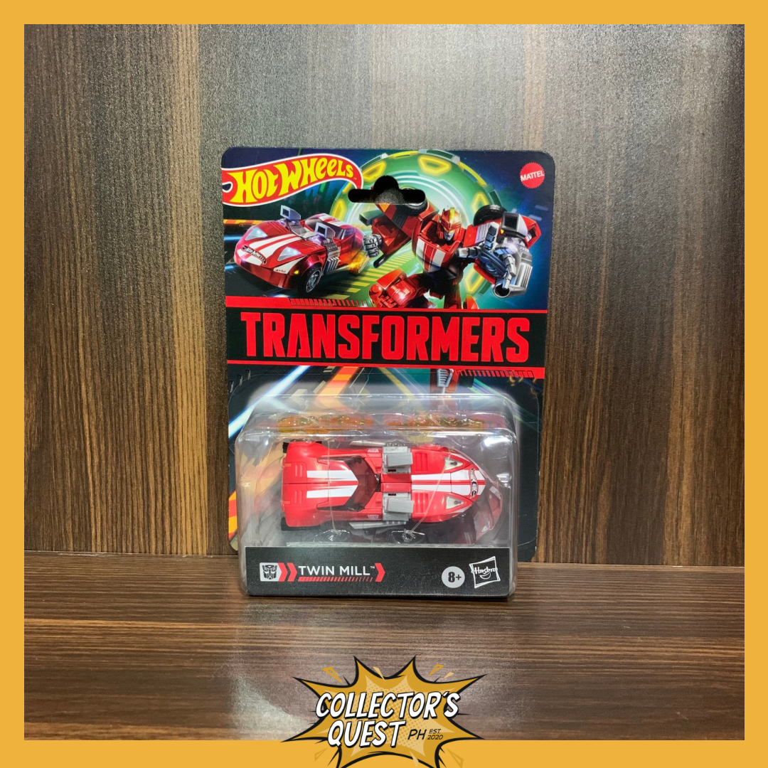 (IN STOCK)Transformers x Hot Wheels Collaboration Autobot Twin Mill Red Version Action Figure