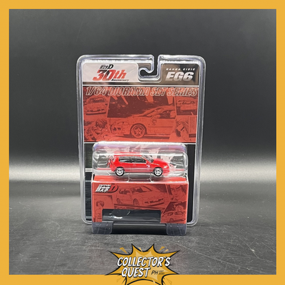 (IN STOCK) Hobby Japan Initial D 30th Anniversary Honda CIVIC (EG6) Myogi Night Kids / INITIAL D Shingo 1/64 Scale Diecast Vehicle