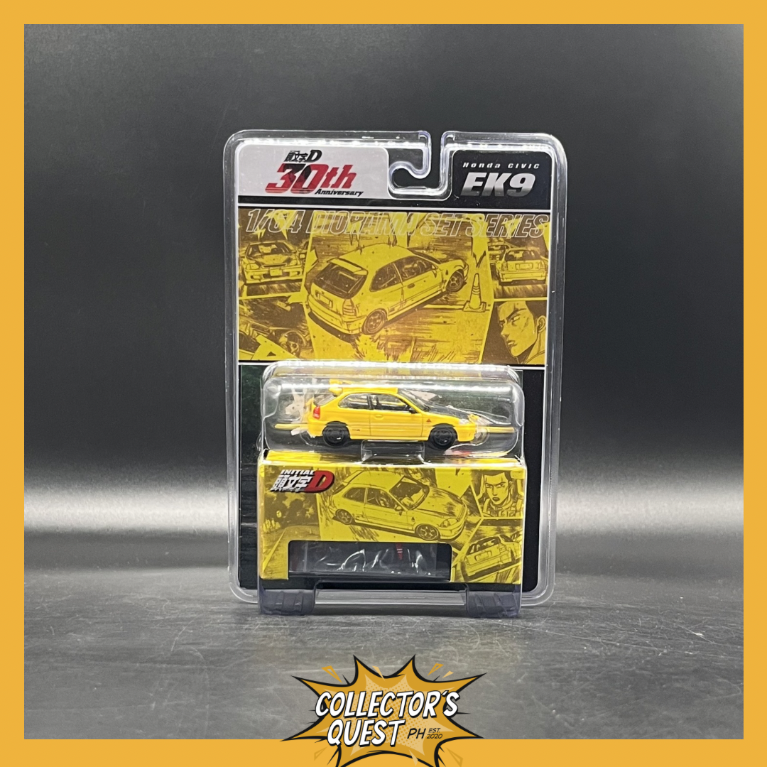 (IN STOCK) Hobby Japan Initial D 30th Anniversary Honda Civic (EK9) Todo Juku Initial D Tomoyu 1/64 Scale Diecast Vehicle