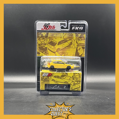(IN STOCK) Hobby Japan Initial D 30th Anniversary Honda Civic (EK9) Todo Juku Initial D Tomoyu 1/64 Scale Diecast Vehicle