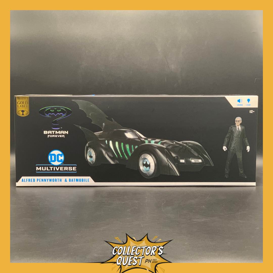 (IN STOCK) DC Mcfarlane Batman Forever Batmobile & Alfred Pennyworth Figure