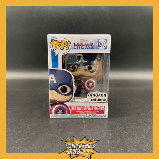 (IN STOCK) Funko Pop Marvel: Captain America: Civil War Build A Scene Captain America Amazon Exclusive Vinyl Figure