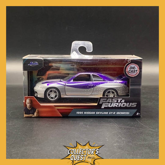 (IN STOCK) 32587 Jada Toys Fast & Furious 1995 Nissan Skyline GT-R (BCNR33) Diecast Vehicle