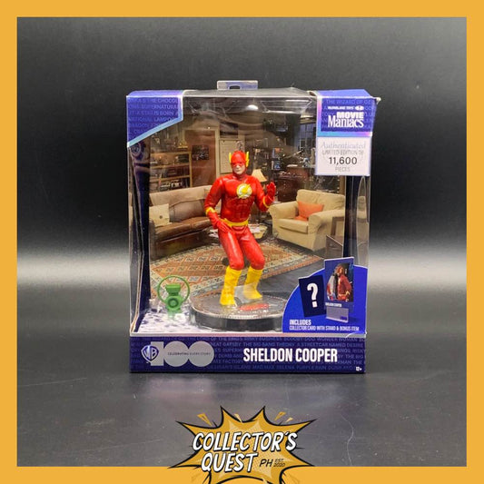 (IN STOCK) WB100 Mcfarlane Toys Movie Maniacs Big Bang Theory Sheldon Cooper as The Flash Statue