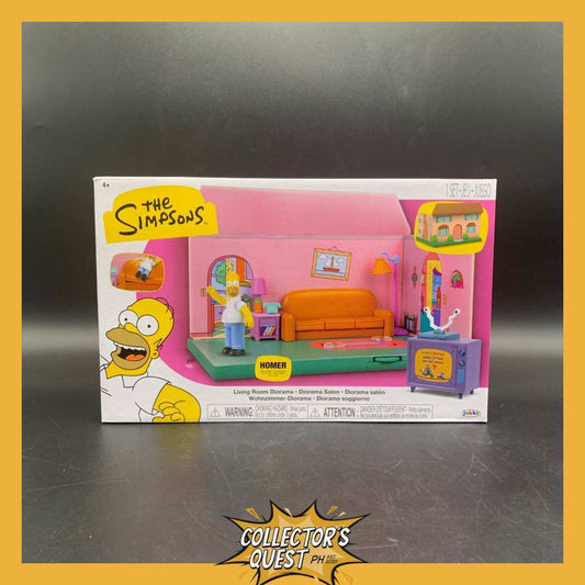 (IN STOCK) Jakks Pacific The Simpsons Living Room Diorama House Playset with Homer Simpsons Figure Set