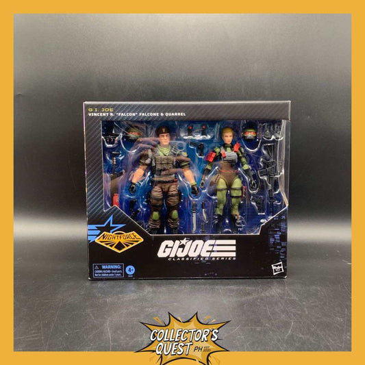 (IN STOCK) G.I. Joe Classified Series #138, Night Force Vincent R. "Falcon" Falcone & Quarrel Action Figure