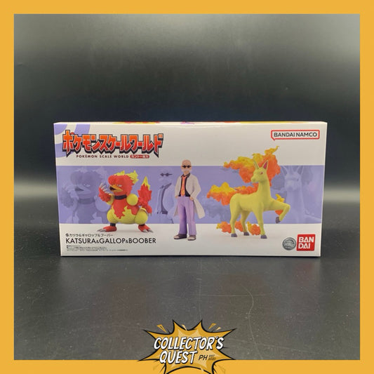 (IN STOCK) Pokemon Scale World Kanto Region Blaine & Rapidash & Magmar Figure Set