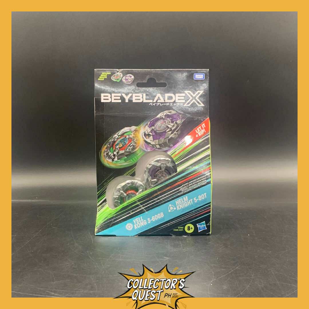 (IN STOCK) Beyblade X Yell Kong 3-60GB and Helm Knight 5-80T Dual Pack Set