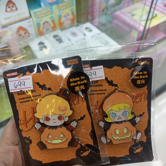 (SB) Pop Mart Pumpkin Fridge Magnet Badge